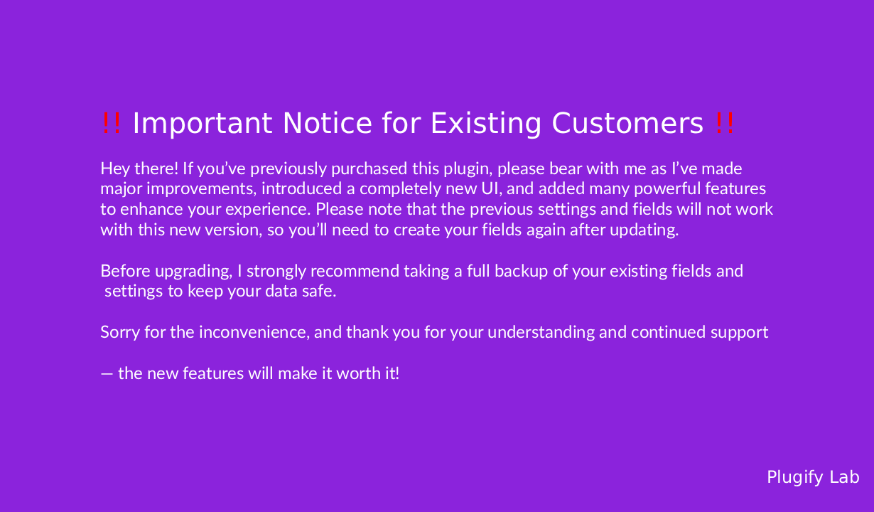 Custom Fields for WooCommerce Checkout Block